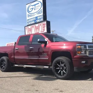 Done @ Gutierrez Tires Leveling Kit 20x10 Mayhem Wheels 33&quot; Falken Tire