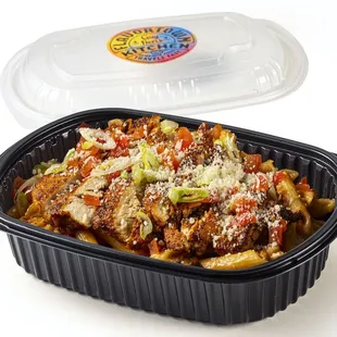 a container of pasta