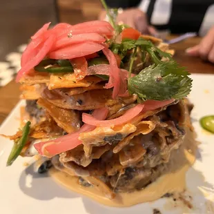 Trash can nachos brisket