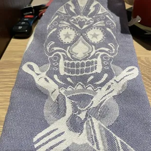 The napkins shows you the layout of the silverware