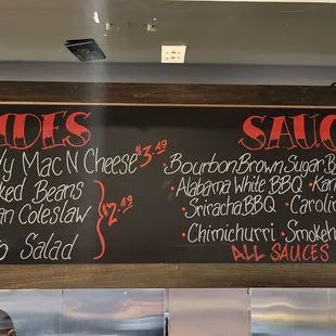Menu - sides