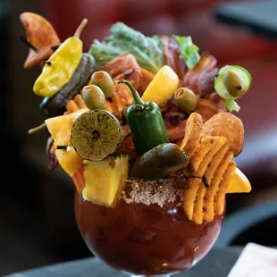 Bloody Mary at Guy Fieri's Kitchen + Bar at Horseshoe Tunica in Robinsonville, MS.