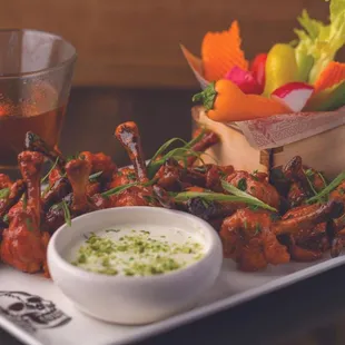 Chicken Wings at Guy Fieri's Kitchen + Bar at Horseshoe Tunica in Robinsonville, MS.