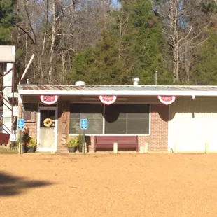 the front of the building