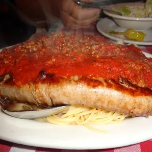 Spaghetti &amp; Sausage with Meat Sauce