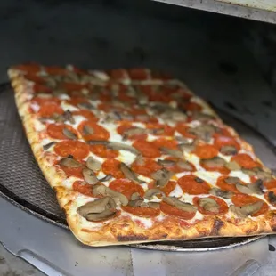 Sicilian style pizza