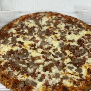 Bacon , onion and homemade Italian sausage