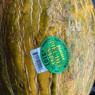 a close up of a melon
