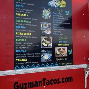 Menu as of November 2024