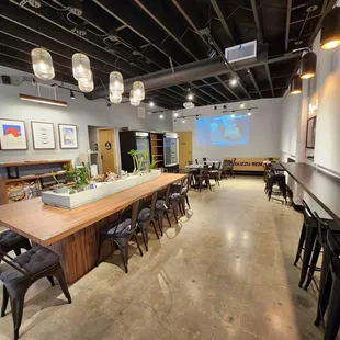 interior, sushi and sashimi