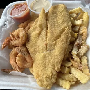 Flounder and Shrimp Dinner Flounder &amp; Shrimp Dinner