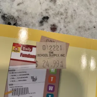 Price of workbook I can't use!