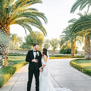 Bride &amp; Groom with perfect green background