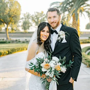 Bride and Grrom up close