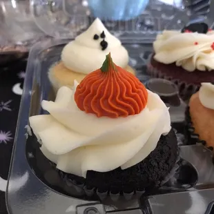 cupcakes with frosting and sprinkles