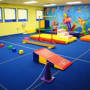 View of our smaller gym facility for ages 2 months to 3 years.