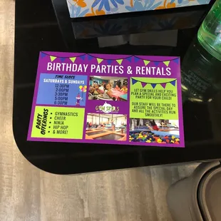 Birthday party rentals