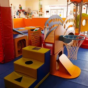 Proprietary play equipment changes every three weeks to provide new challenges and themes.

Photo: LaLa Photography DFW