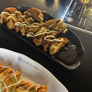 Deep fried veg and pork Gyoza