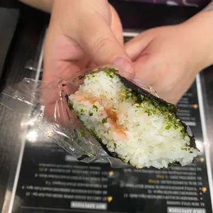 Filling inside of rice that made me sad.