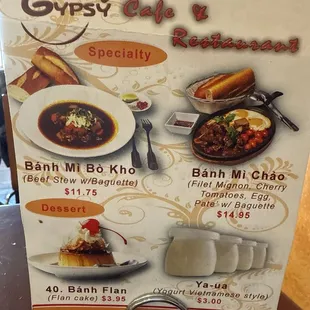 ramen and noodles, menu