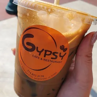Their cafe sua da is really strong and yummy