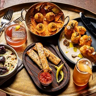 Assortment of Small Plates &amp; Cocktails