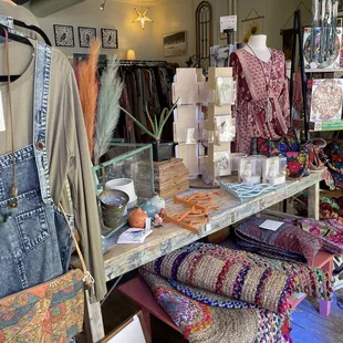 Purses, clothes, cards, rugs - you can't go wrong here!