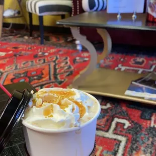 Hot caramel macchiato