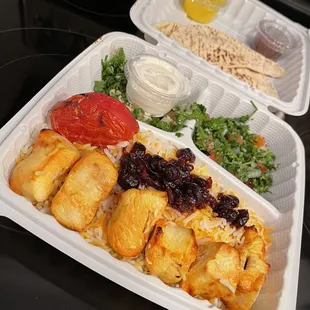 Organic Chicken Kebab Plate