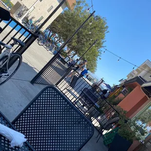 outside
