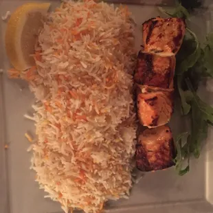 Salmon Kabob Plate