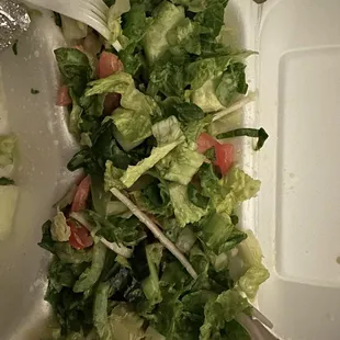 Salad and no dressing