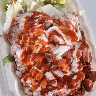 extra spicy chicken platter $12