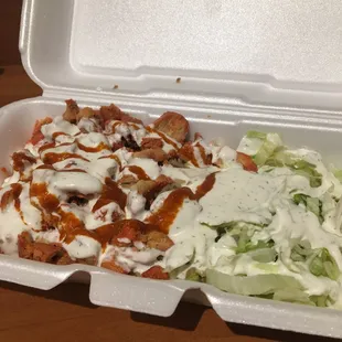 Chicken over rice - i recommended trying lamb over rice or get a mix.