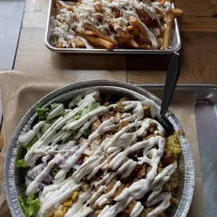 Combo bowl and feta fries