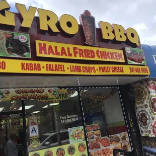 the front of the restaurant