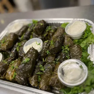 Grape Leaves Platter
