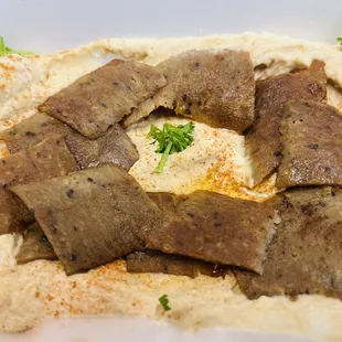 Hummus w/ Gyro Meat