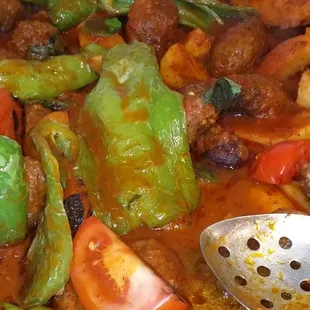 meatballs with veggies stew