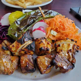 Chicken and Meat Shish Kebab Combo