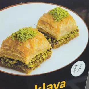 two pieces of baklaa