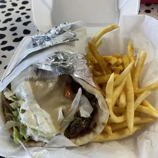 Veggie Gyro with Fries