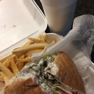 Take out- gyro sandwich combo