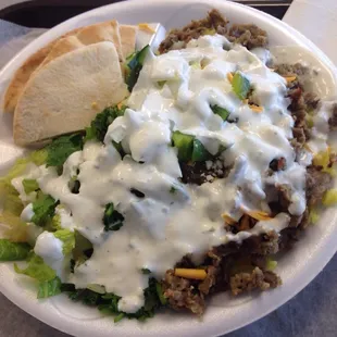 Beef and lamb plate. YUM!