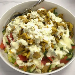 Chicken gyro salad