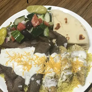 a plate of food on a table