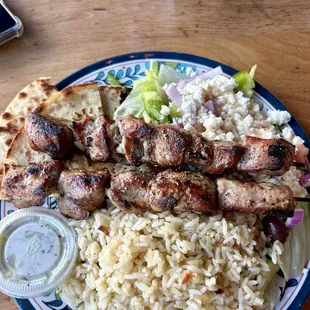 Pork Souvlaki Plate