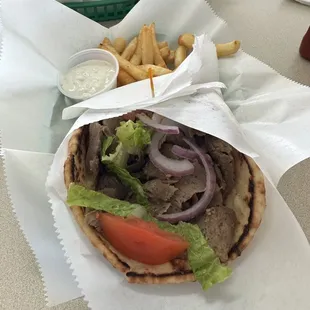 #1 Gyro w/Freedom Fries