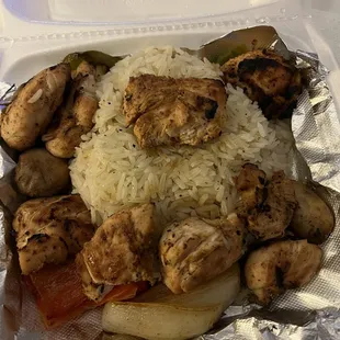 Chicken Kebob w/rice